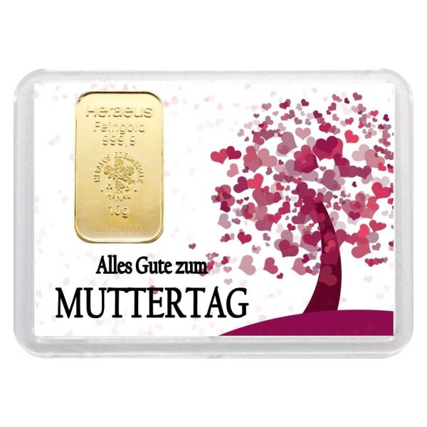 Geschenkbarren Zur Taufe Storch 10 Gramm Gold 803 00