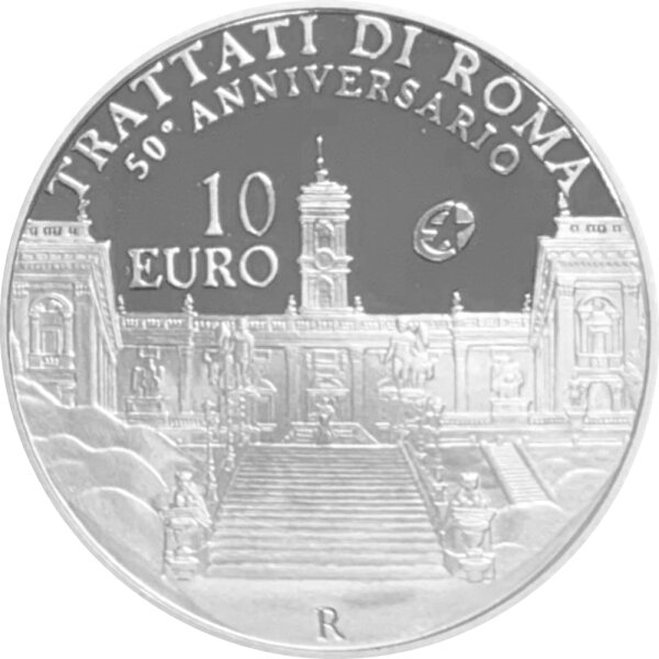 Italien 10 Euro 2007 50 Jahre Römische Verträge Silber PP 30 60