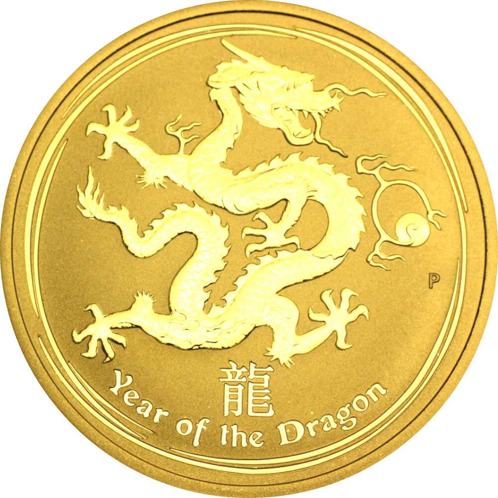 Australien Lunar II 2012 Jahr Des Drachen 1 2 Oz Gold 1 372 00