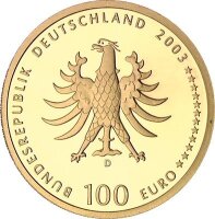 Deutschland 100 2003 D Quedlinburg 1 2 Oz Gold Incl Etui CoA