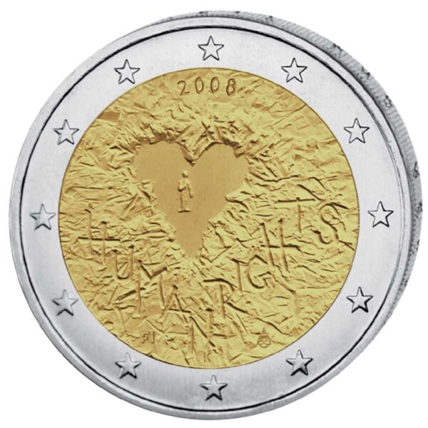 Finnland 2 Euro 2008 Menschenrechte 9 90