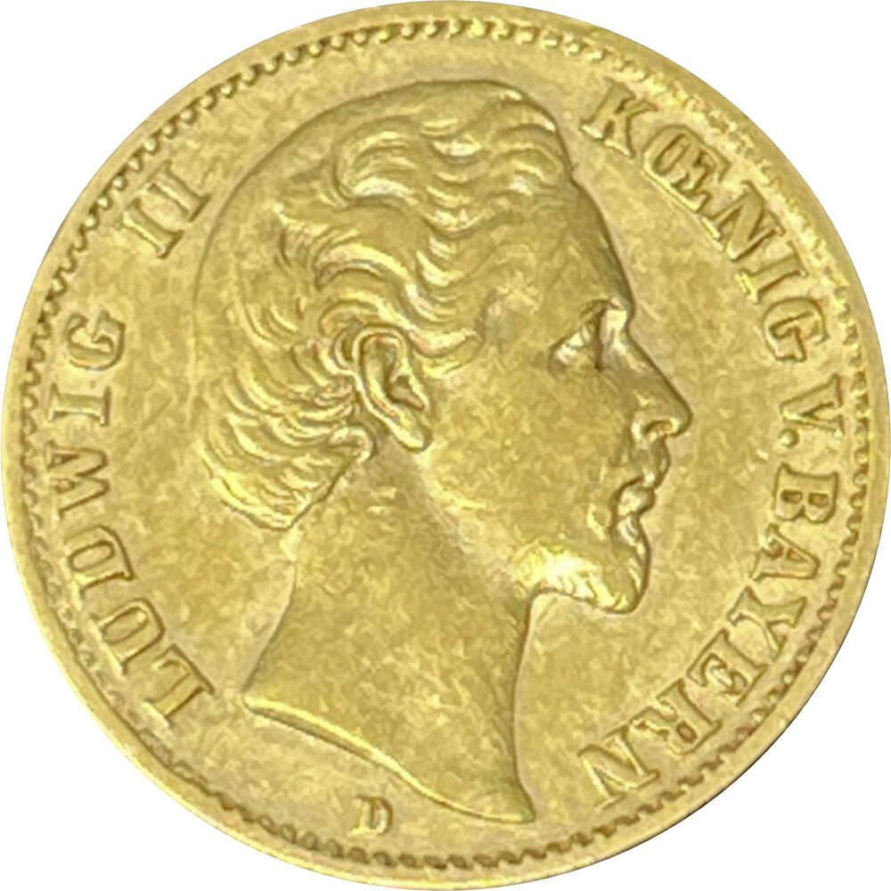 J.196 Bayern 10 Mark 1874 -1881 - König Ludwig II - Ss, 408,70