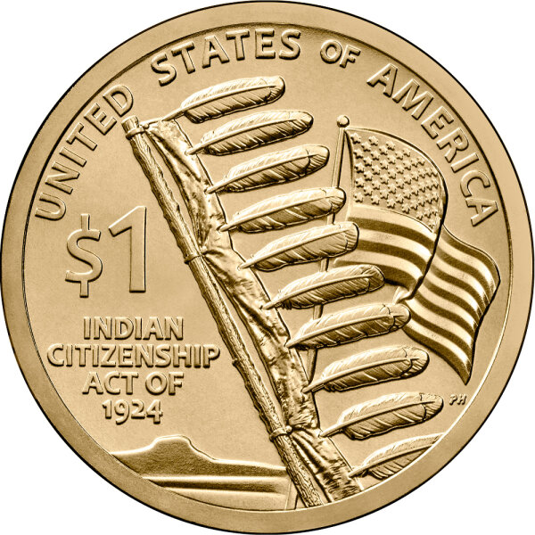 USA 1 Dollar 2024 Sacagawea Staatsbürgerschaft KupferNickel, 3,50