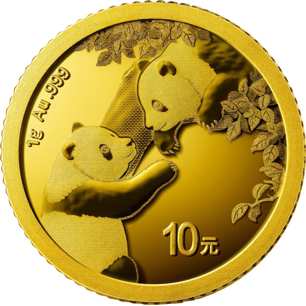 China Panda 2023 1 Gramm Gold - Original-Folie, 96,10